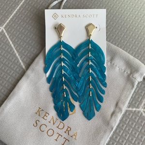 Kendra Scott Lotus feather statement earrings